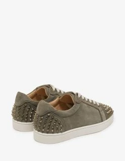 Christian Louboutin Seavaste 2 Orlato Khaki Suede Leather Trainers