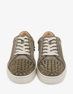 Christian Louboutin Seavaste 2 Orlato Khaki Suede Leather Trainers