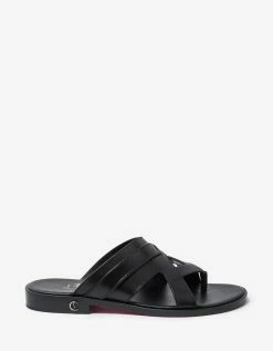 Christian Louboutin Sinouhe Black Leather Sandals