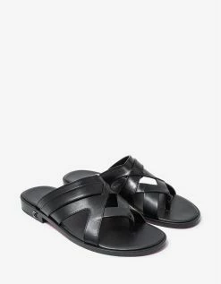 Christian Louboutin Sinouhe Black Leather Sandals