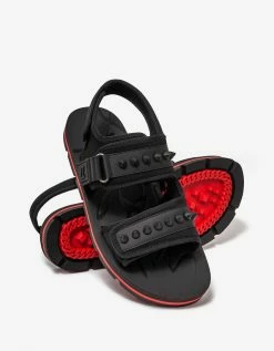 Christian Louboutin Siwa Flat Black Sandals