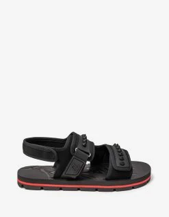 Christian Louboutin Siwa Flat Black Sandals