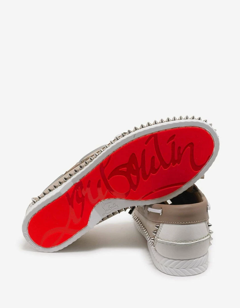 Cheapest ⭐ Christian Louboutin Steckel Colombe Beige 🥿 Boat Shoes 🎉 5 Christian Louboutin Steckel Colombe Beige Boat Shoes