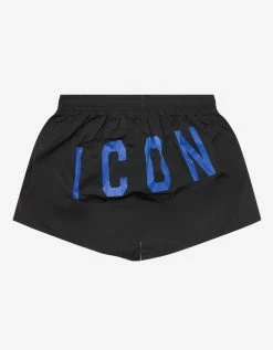 Dsquared2 Clothing Black Icon Short-Length Swim Shorts