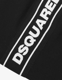 Dsquared2 Black Logo Trim Beanie Hat Accessories