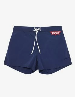 Dsquared2 Clothing Blue DSQ2 Logo Badge Swim Shorts