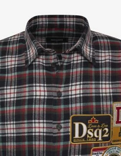 Dsquared2 Clothing Plaid Shirt With Badges