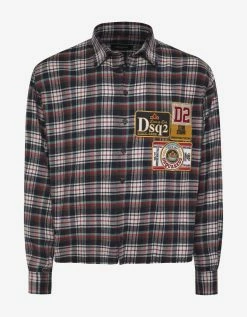Dsquared2 Clothing Plaid Shirt With Badges