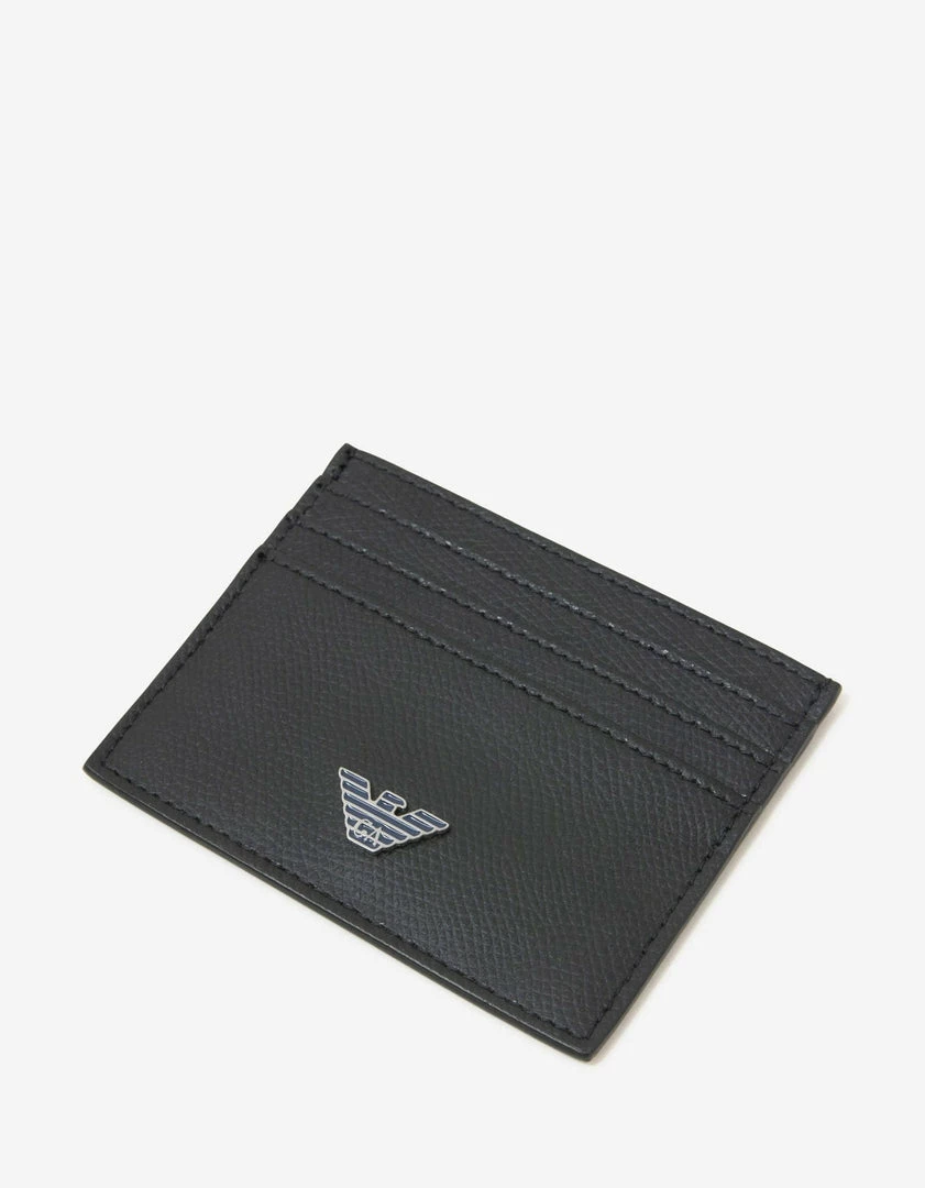 Buy ๐ Emporio Armani Black & Blue Leather Card Holder Accessories ๐งจ 6 Emporio Armani Black & Blue Leather Card Holder Accessories