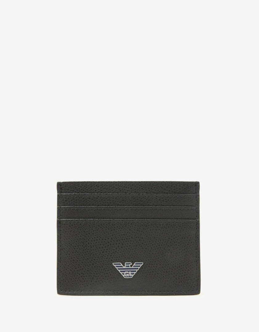 Buy ๐ Emporio Armani Black & Blue Leather Card Holder Accessories ๐งจ 3 Emporio Armani Black & Blue Leather Card Holder Accessories
