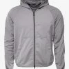 Emporio Armani Clothing Grey Hooded Jacket With Bag Attachment