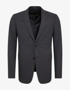 Emporio Armani Grey Wool-Blend Two-Button Suit