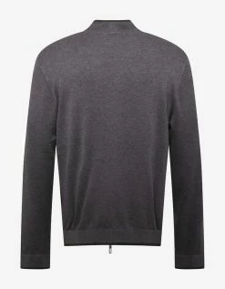 Emporio Armani Grey Zip Cardigan