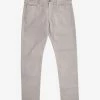 Emporio Armani Light Grey Slim Fit Logo Badge Jeans Clothing