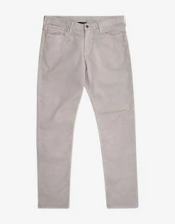 Emporio Armani Light Grey Slim Fit Logo Badge Jeans Clothing