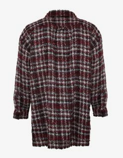 Faith Connexion Red Tweed Overshirt Clothing