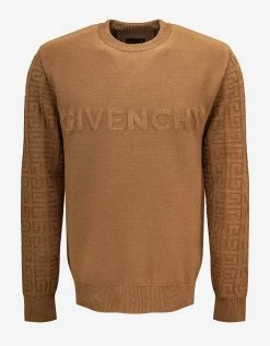Givenchy Clothing Beige Camel 4G Logo Sweater