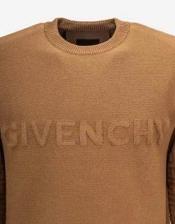 Givenchy Clothing Beige Camel 4G Logo Sweater