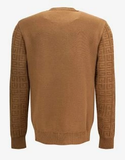 Givenchy Clothing Beige Camel 4G Logo Sweater