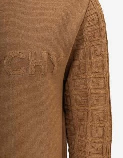 Givenchy Clothing Beige Camel 4G Logo Sweater