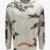 Givenchy Clothing Beige Gothic Print Oversized Hoodie