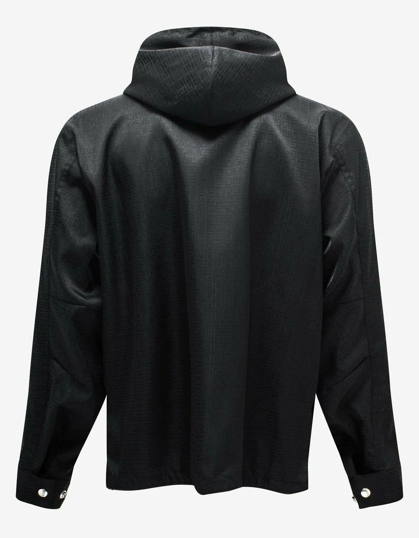 Outlet 🎁 Givenchy Clothing Black 4G Logo Jacquard Windbreaker 🎉 4 Givenchy Clothing Black 4G Logo Jacquard Windbreaker