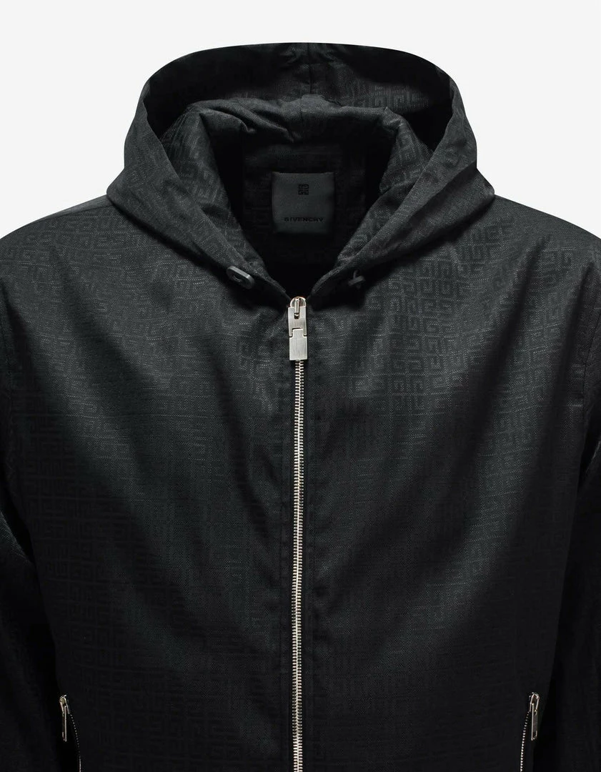 Outlet 🎁 Givenchy Clothing Black 4G Logo Jacquard Windbreaker 🎉 5 Givenchy Clothing Black 4G Logo Jacquard Windbreaker