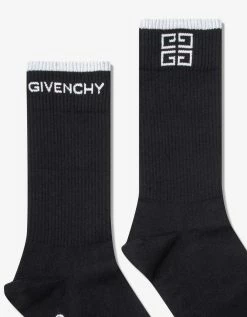Givenchy Accessories Black 4G Logo Socks