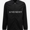 Givenchy Black Archetype Logo Zip Shirt Clothing