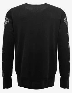 Givenchy Black Bandana Jacquard Silk Sweater Clothing
