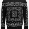 Givenchy Black Bandana Jacquard Silk Sweater Clothing