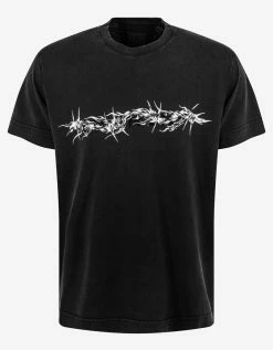 Givenchy Clothing Black Barbed Wire Print Oversized T-Shirt