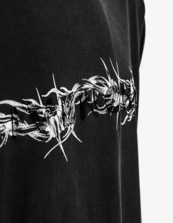 Givenchy Clothing Black Barbed Wire Print Oversized T-Shirt