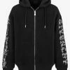 Outlet 🥰 Givenchy Black Bouclé Knit Barbed Wire Zip Hoodie 🌟 2 Givenchy Black Bouclé Knit Barbed Wire Zip Hoodie