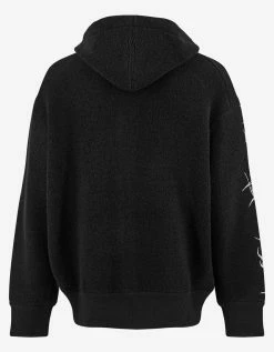 Outlet 🥰 Givenchy Black Bouclé Knit Barbed Wire Zip Hoodie 🌟 15 Givenchy Black Bouclé Knit Barbed Wire Zip Hoodie