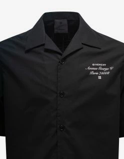 Givenchy Clothing Black College Logo Hawaiian Shirt