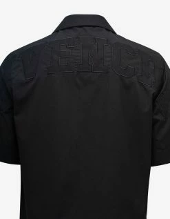 Givenchy Clothing Black College Logo Hawaiian Shirt