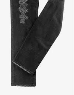 Givenchy Black Destroyed Denim Slim Jeans Clothing