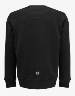 Givenchy Clothing Black Embroidered College Logo Sweatshirt