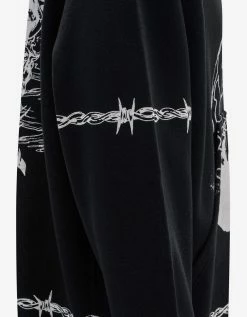 Givenchy Clothing Black Gothic Print Oversized Hoodie