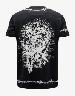 Givenchy Clothing Black Gothic Print Oversized T-Shirt