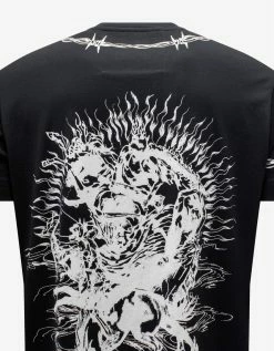 Givenchy Clothing Black Gothic Print Oversized T-Shirt