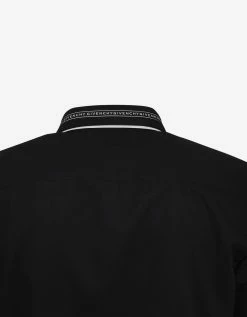 Givenchy Clothing Black Logo Collar Shirt