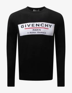 Givenchy Black Logo Label Sweater Clothing