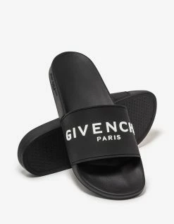 Givenchy Black Logo Slide Sandals New Arrivals
