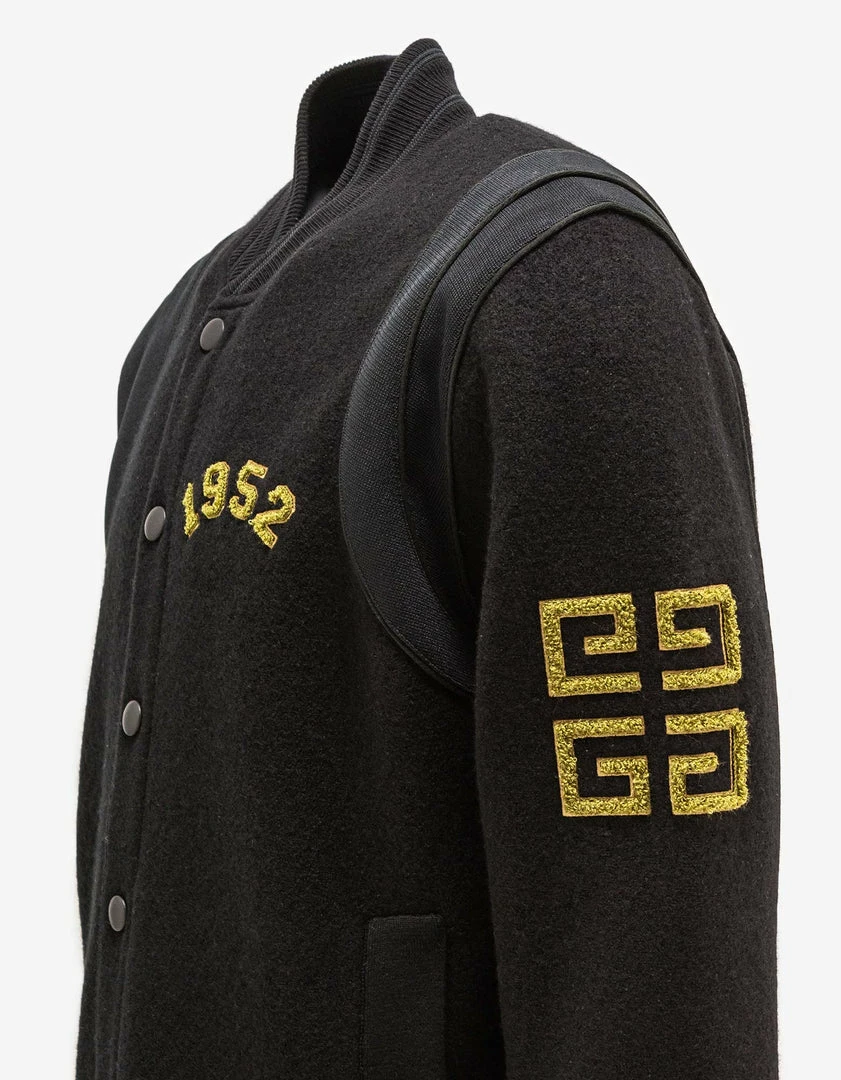 Hot Sale π₯° Givenchy Clothing Black MMW 1952 Varsity Bomber Jacket π 7 Givenchy Clothing Black MMW 1952 Varsity Bomber Jacket