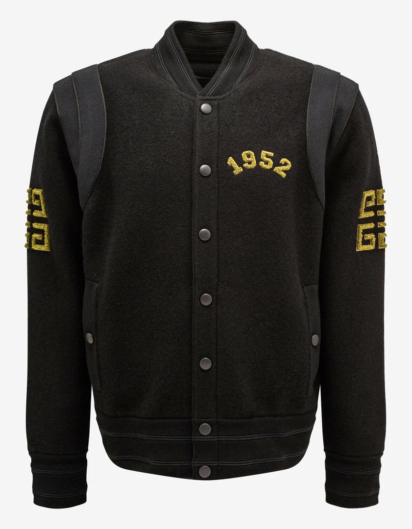 Hot Sale π₯° Givenchy Clothing Black MMW 1952 Varsity Bomber Jacket π 3 Givenchy Clothing Black MMW 1952 Varsity Bomber Jacket
