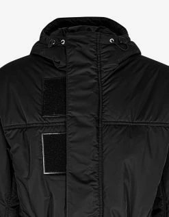 Givenchy Black Parka With Metallic Details Clothing