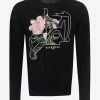 Givenchy Clothing Black Peony Jacquard Wool Sweater
