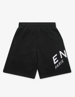 Givenchy Black Refracted Logo Sweat Shorts Clothing